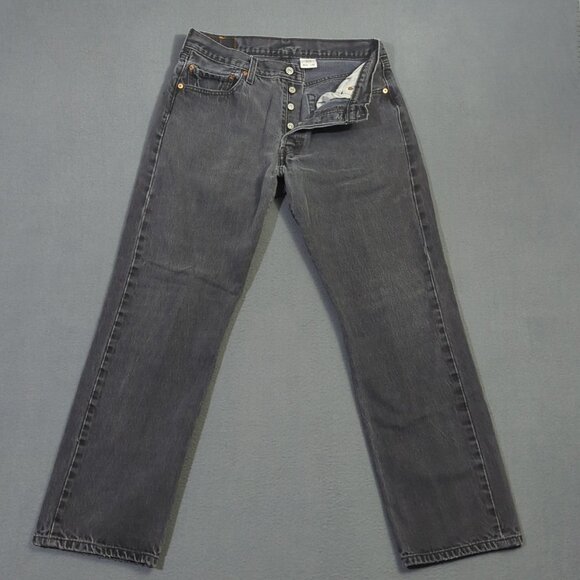 Levi's Other - Levi's Jeans Mens 34x32 Fits 30x29 Black 501 Straight Button Fly Classic Fit Y2K